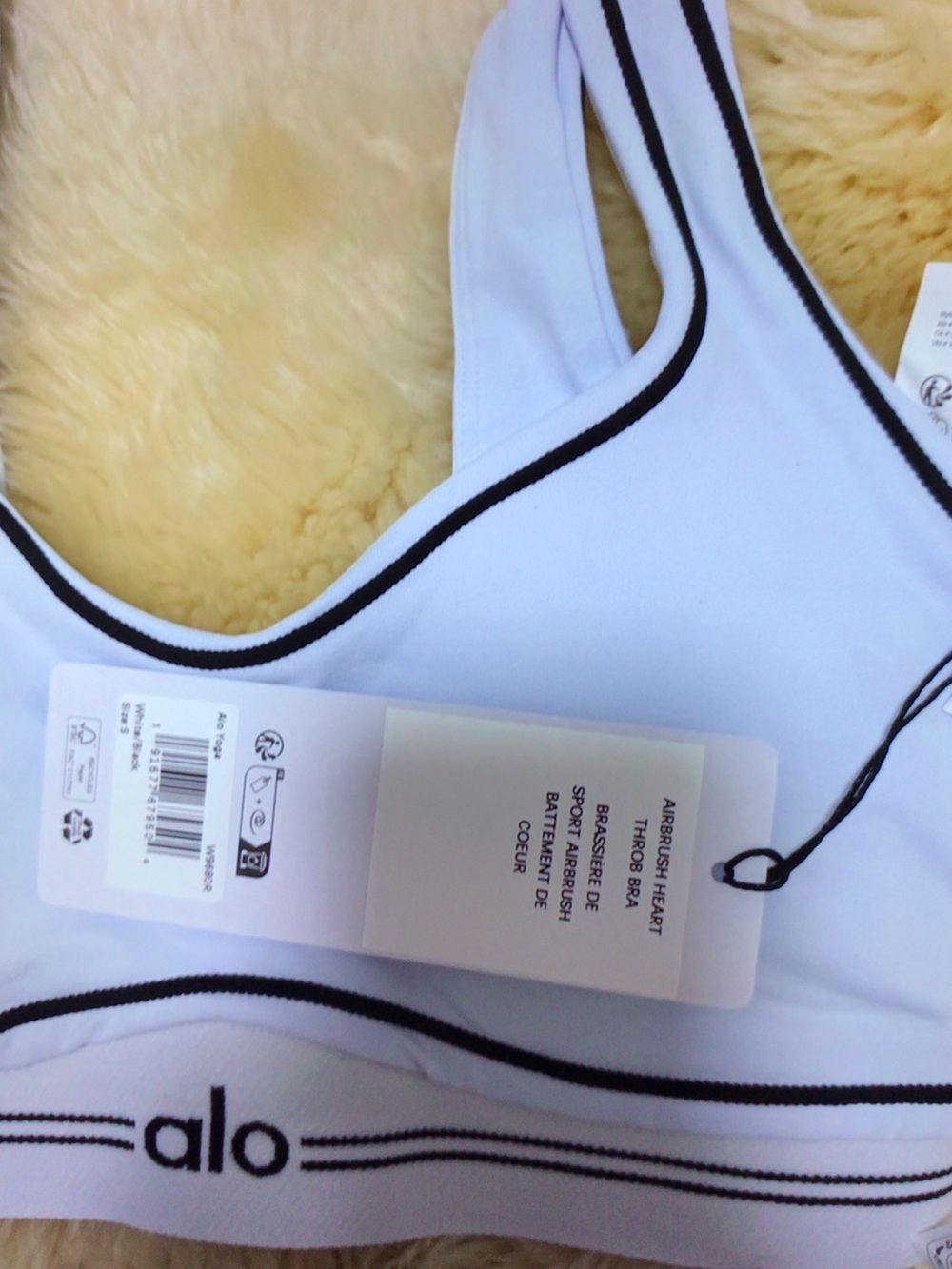ALO Yoga White Sports Bra with Legging Set White - Picture 6 of 7